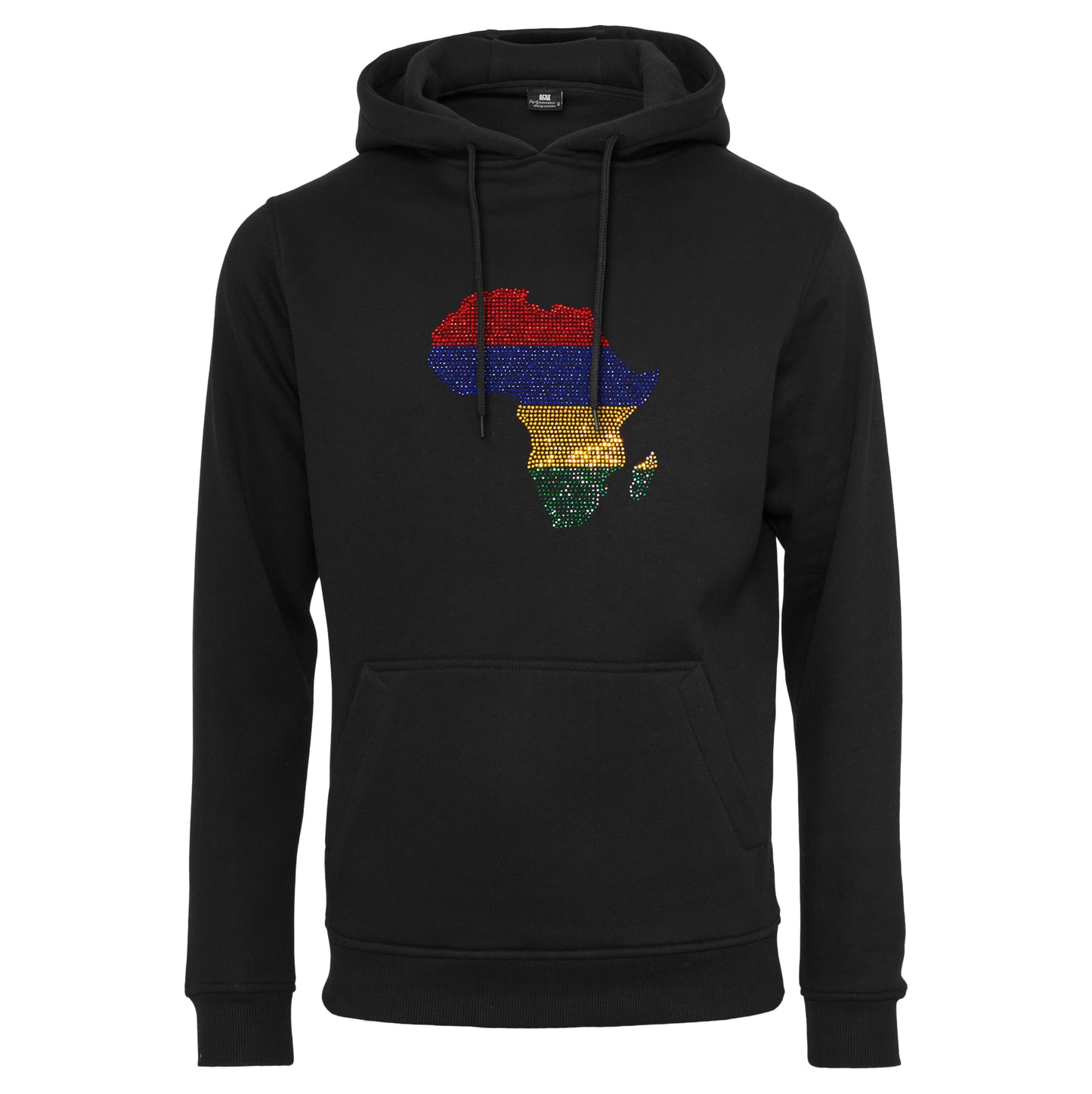 Mauritius Unisex rhinestone premium hoodie in black