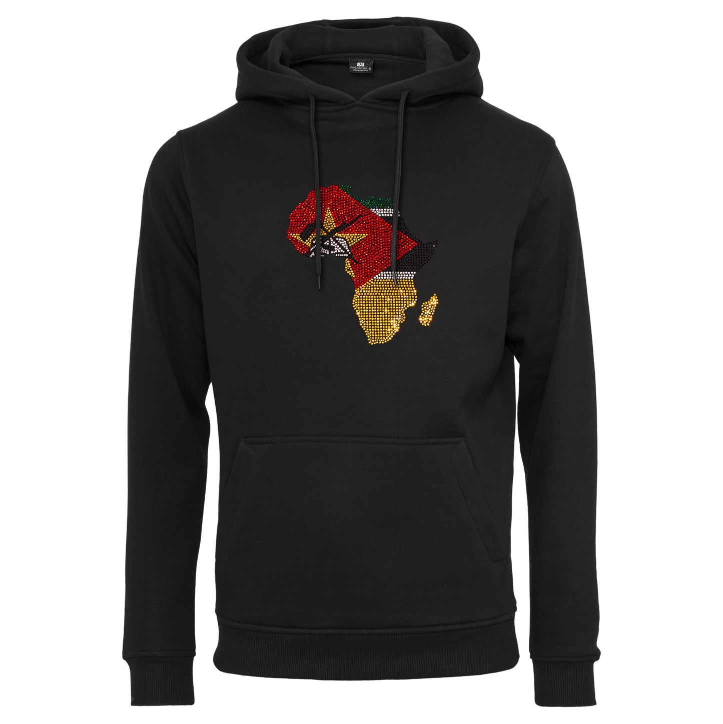 Mozambique Unisex rhinestone premium hoodie in black