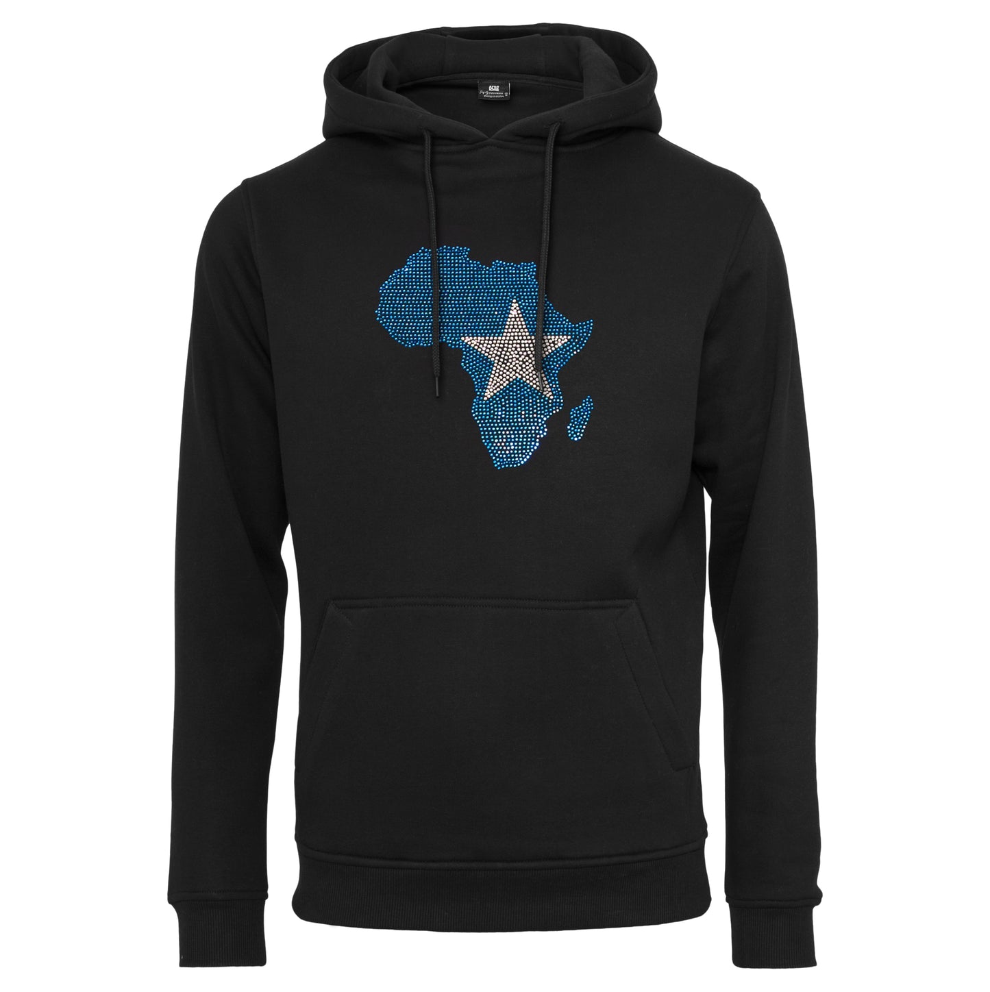 Somalia Unisex rhinestone premium hoodie in black