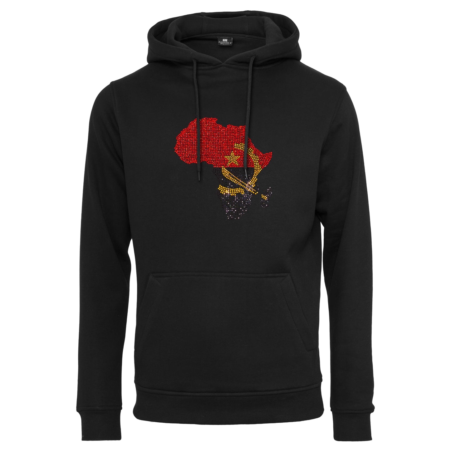 Angola Unisex rhinestone premium hoodie in black