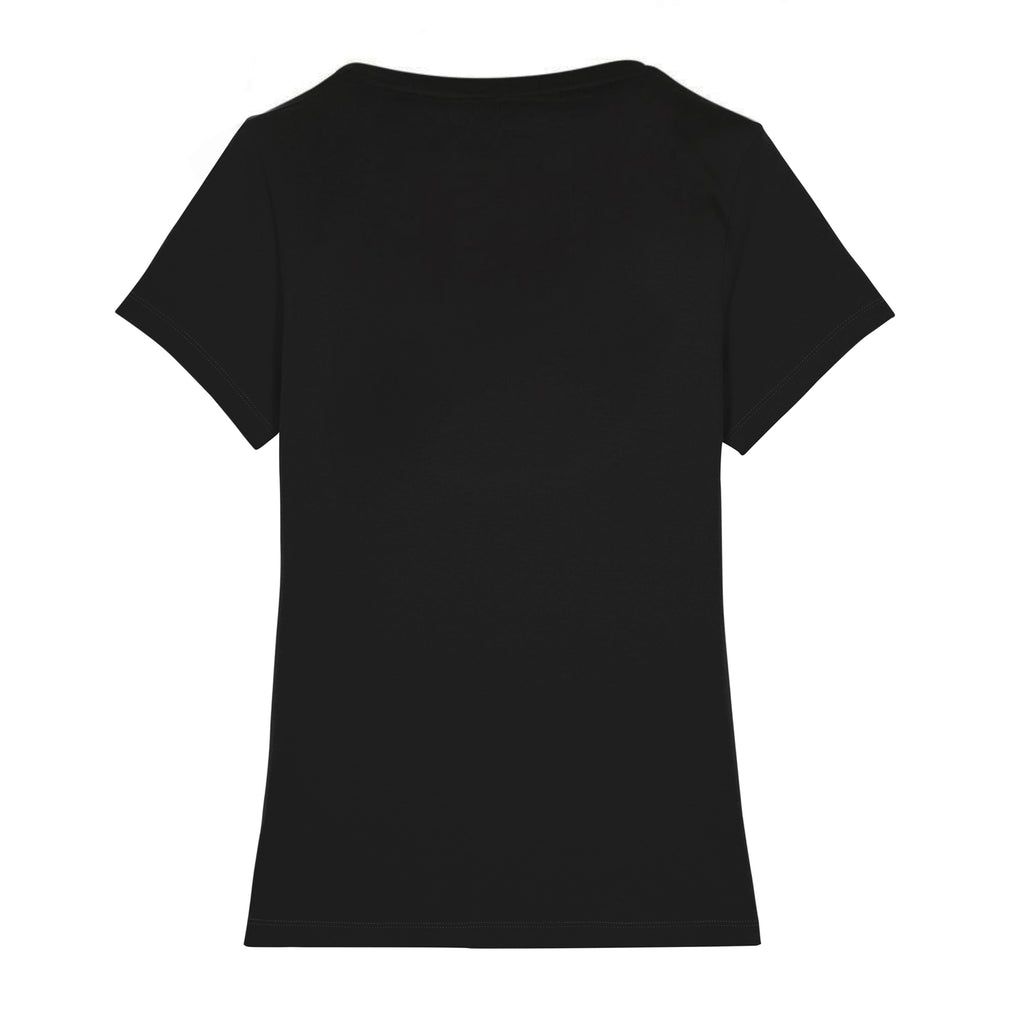 Comoros Womens rhinestone premium t-shirt in black