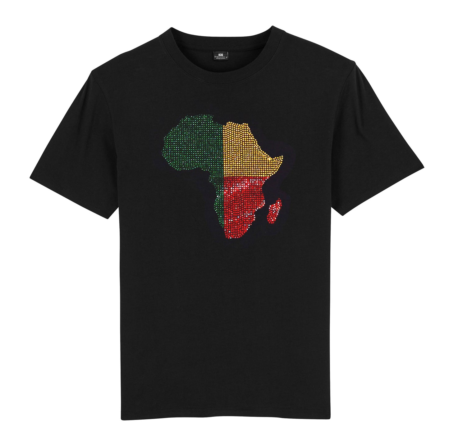 Benin Unisex rhinestone premium t-shirt in black