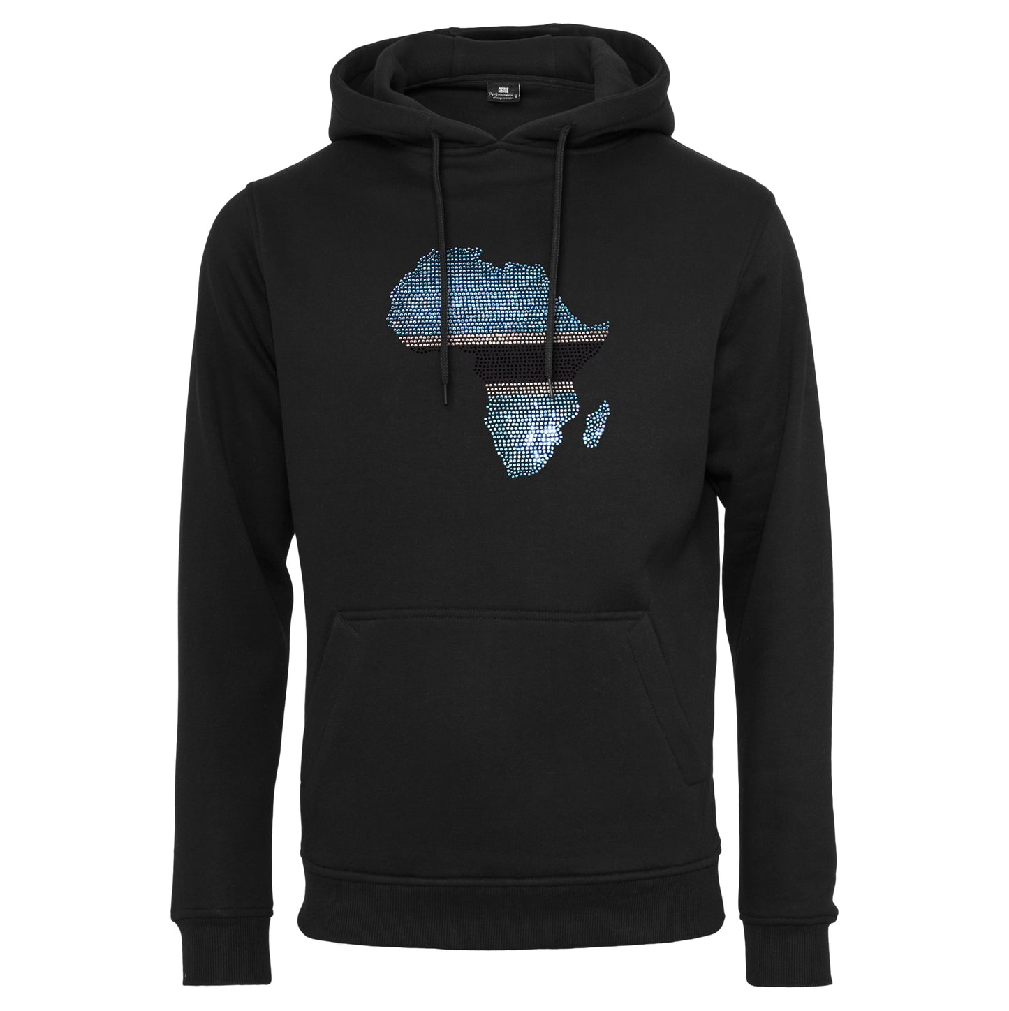 Botswana Unisex rhinestone premium hoodie in black