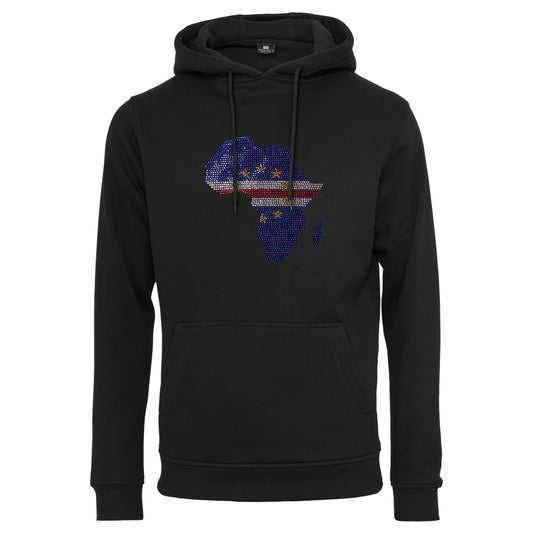 Cape Verde Unisex rhinestone premium hoodie in black