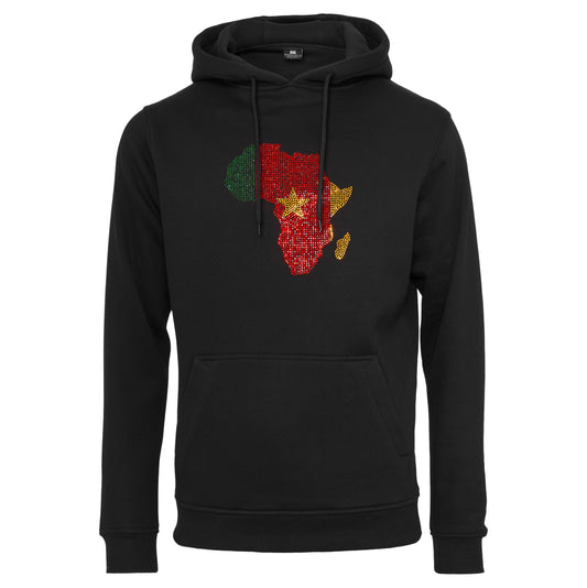 Cameroon Unisex rhinestone premium hoodie in black