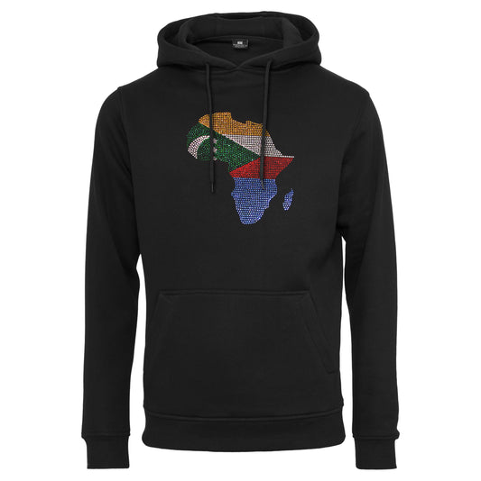 Comoros Unisex rhinestone premium hoodie in black