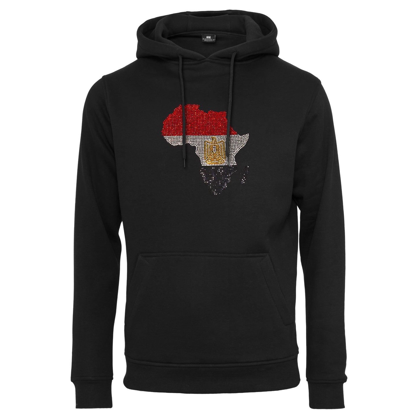 Egypt Unisex rhinestone premium hoodie in black