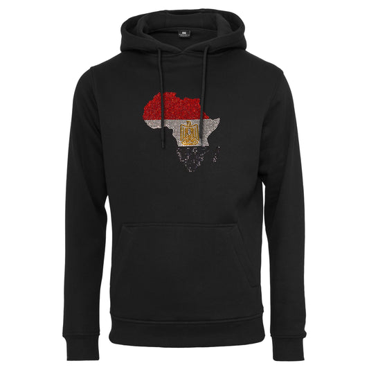 Egypt Unisex rhinestone premium hoodie in black