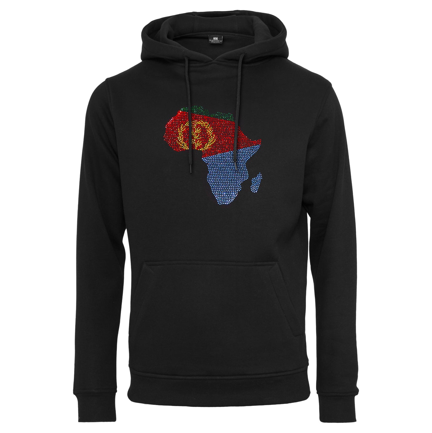 Eritrea Unisex rhinestone premium hoodie in black