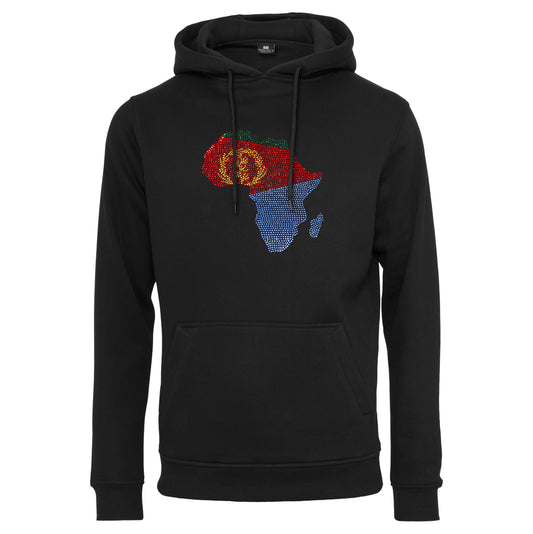 Eritrea Unisex rhinestone premium hoodie in black