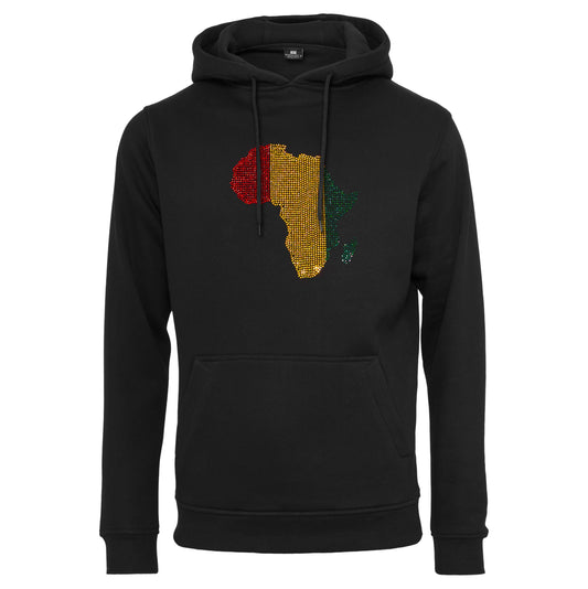 Guinea Unisex rhinestone premium hoodie in black
