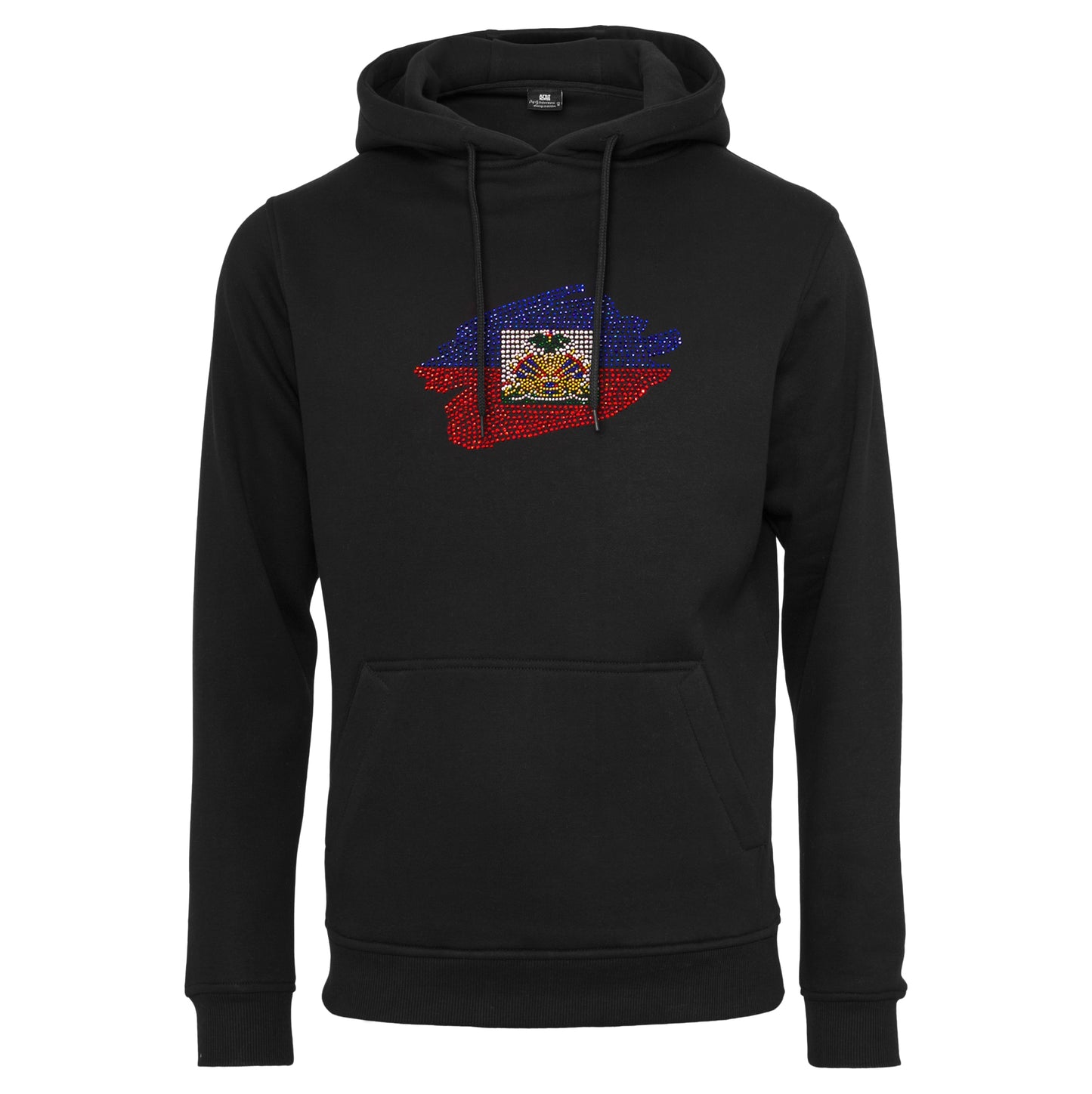 Haiti Unisex rhinestone premium hoodie in black