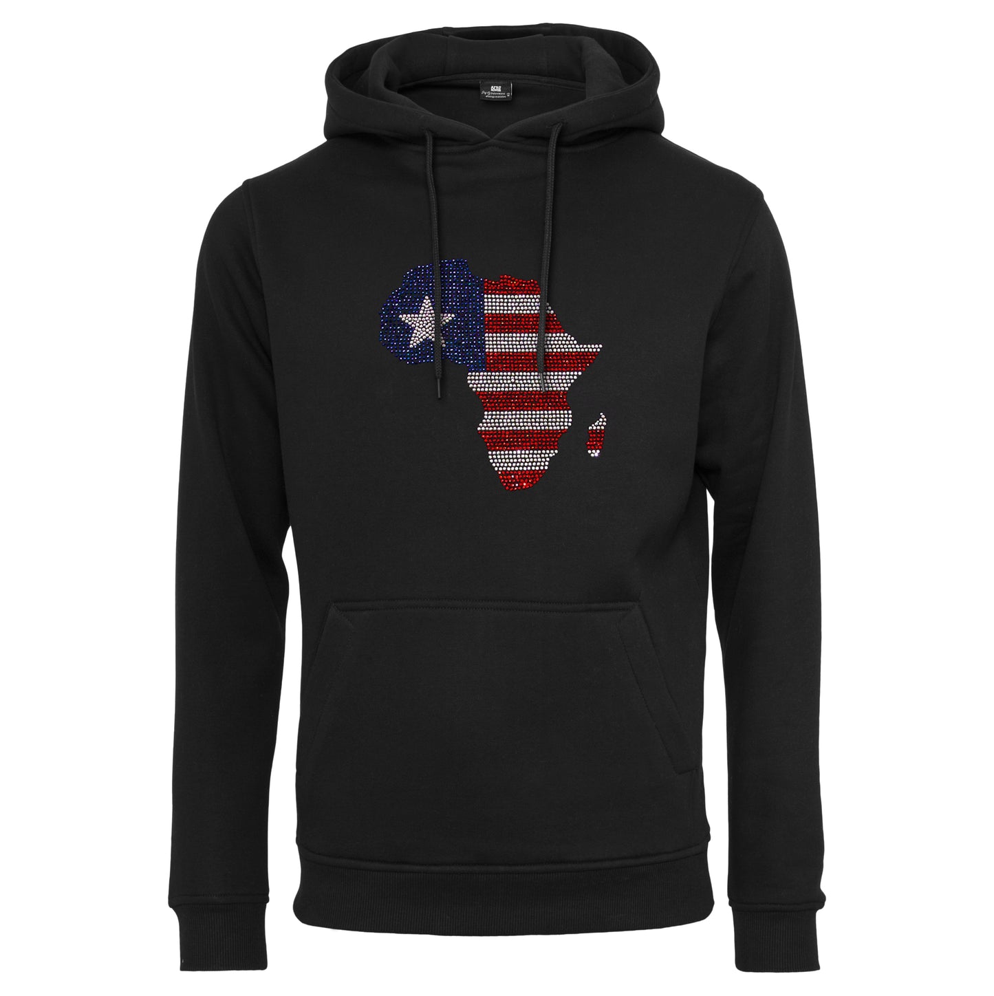 Liberia Unisex rhinestone premium hoodie in black