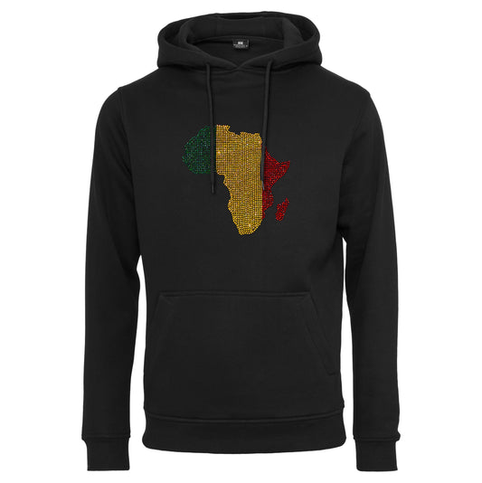 Mali Unisex rhinestone premium hoodie in black
