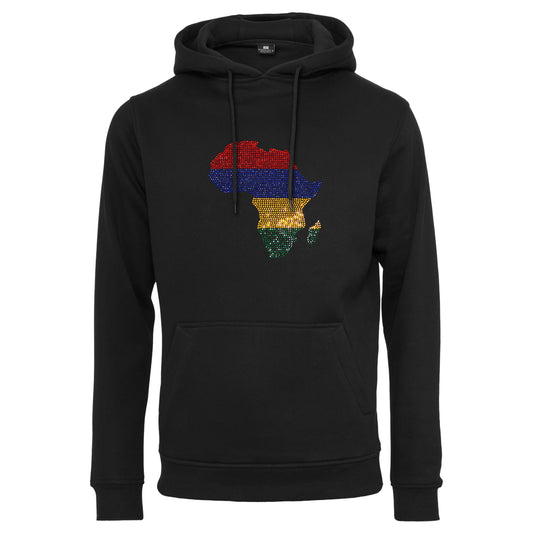 Mauritius Unisex rhinestone premium hoodie in black