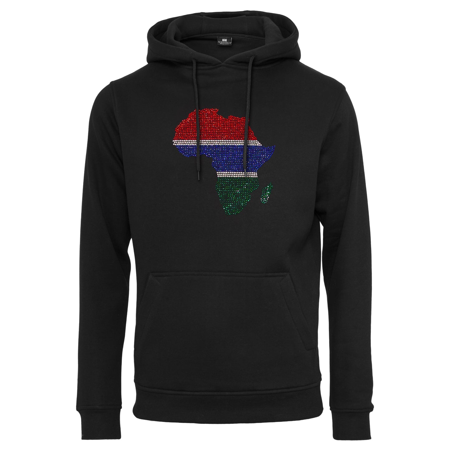 Gambia Unisex rhinestone premium hoodie in black
