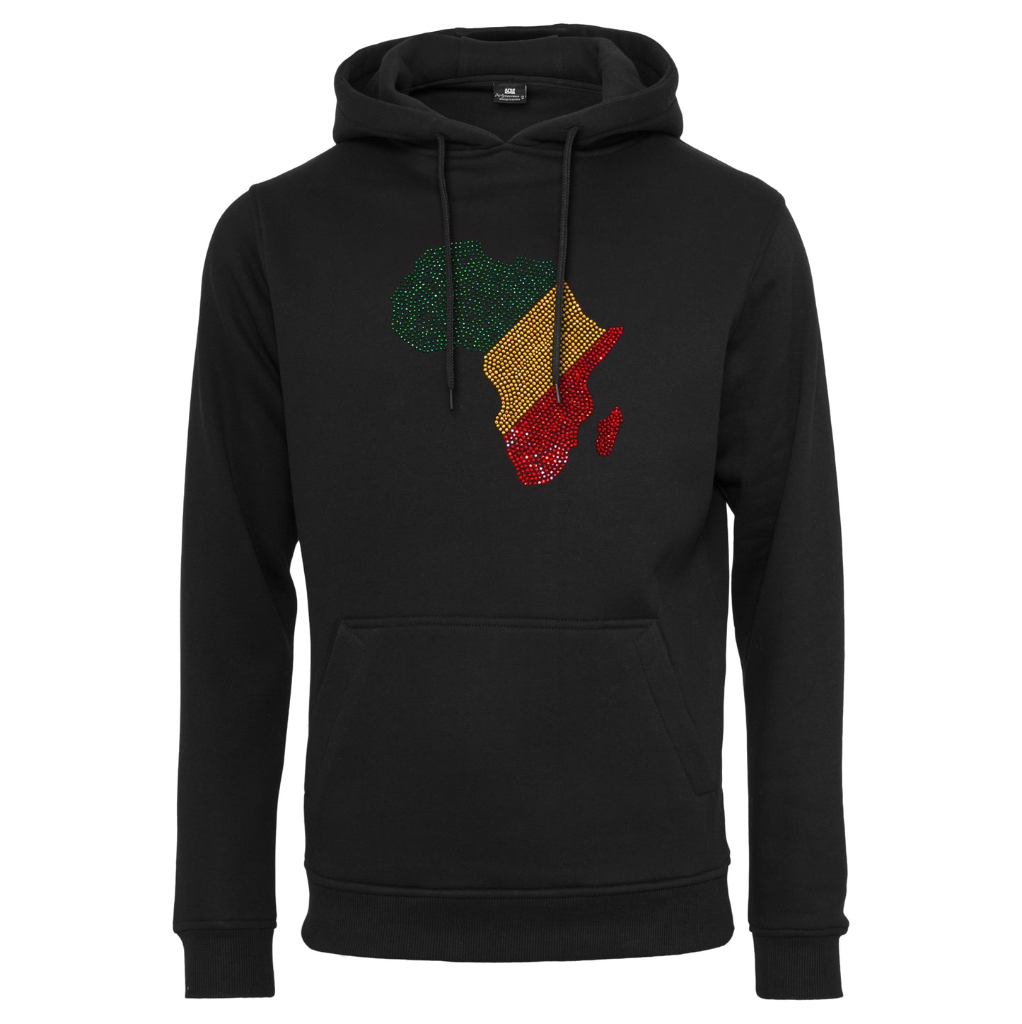 Republic of the Congo Unisex rhinestone premium hoodie in black