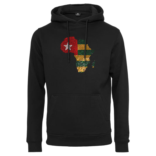 Togo Unisex rhinestone premium hoodie in black
